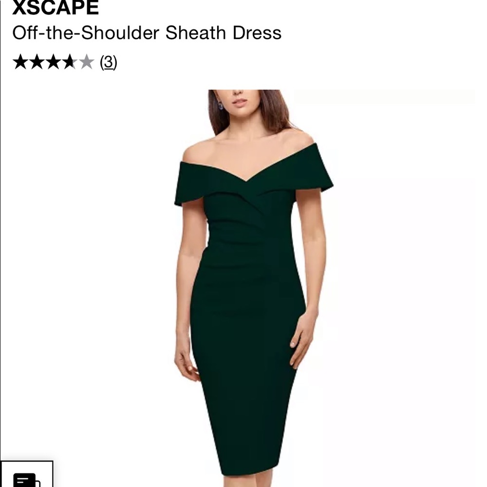 XSCAPE
Off-the-Shoulder Sheath Dress. Size 16